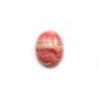 Pink rhodochrosite cabochon, in oval shape, in size of 13x17mm x 1pc