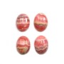 Pink rhodochrosite cabochon, in oval shape, in size of 13x17mm x 1pc