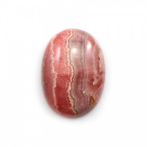Cabochon rodochrosite rosa, forma oval, tamanho 18x25mm x 1pc