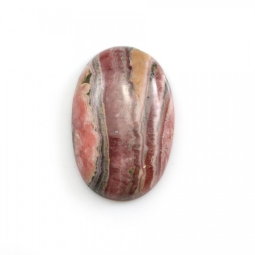 Cabochon di rodocrosite rosa, forma ovale, dimensioni 18x27mm x 1pc