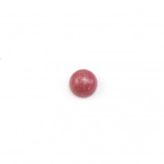 Rodonite Cabochon rosa, forma redonda, tamanho 4mm x 6pcs