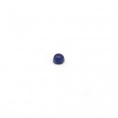 Blue sodalite cabochon, round shape, 2.2mm x 4pcs