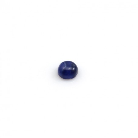 Cabochon of blue sodalite, in round shape, 4mm x 6pcs