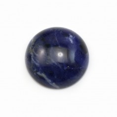 Cabochon of blue sodalite, in round shape, 16mm x 2pcs