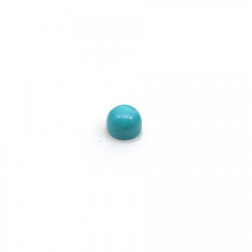 Turquoise cabochon, in round shape 3mm x 2pcs