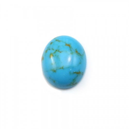 Cabochon reconstituted turquoise 8x10mm x 4pcs