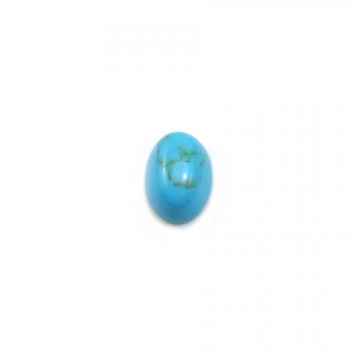 Cabochon reconstituted turquoise 8*10mm x 4pcs