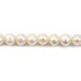 Perlas cultivadas de agua dulce, blancas, redondas, 7-7,5mm x 39cm