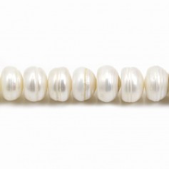 Freshwater cultured pearls, white, round/regular, 10.5-12mm x 2pcs