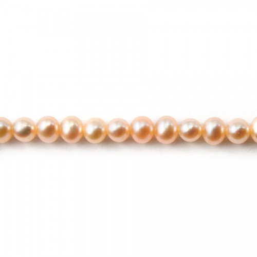 Mauve freshwater pearl rond 5mm X 40 cm