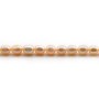 Freshwater cultured pearls, salmon, olive, 6- 6.5mm x 4pcs