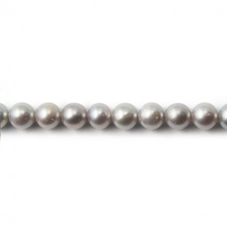 Grey Freshwater Pearl Round 6mm x 40 cm 
