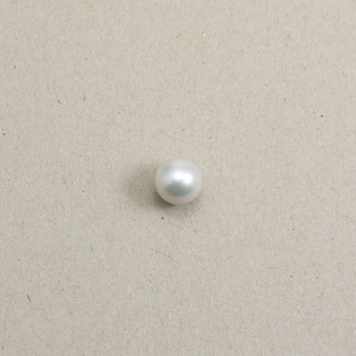 Perla coltivata d'acqua dolce, bianca, rotonda, 12,5-13 mm x 1 pz