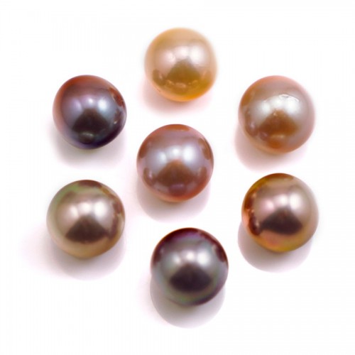 Perla coltivata d'acqua dolce, viola, rotonda, 13-14 mm x 1 pz