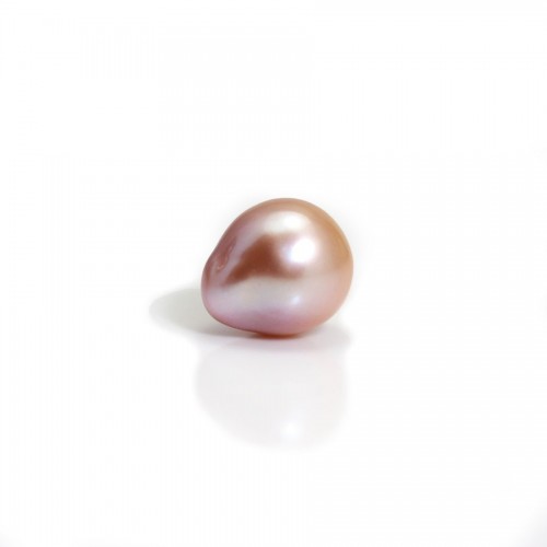 Freshwater cultured pearl half drilled purple, in pear shape, in size of 8-8.5mm x 1pc