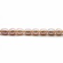 Pinkish oval freshwater pearls on thread 6-7mm x 40cm