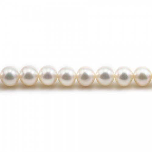 Dark gray round freshwater cultured pearls 8mm x 4pcs