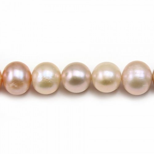 Multicolor round freshwater pearl  9.5-10.5mm  A X 40cm