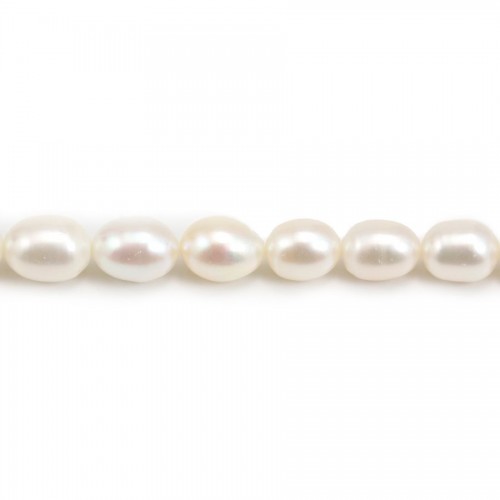 White Baroque Freshwater Pearle 13-15mmx40cm