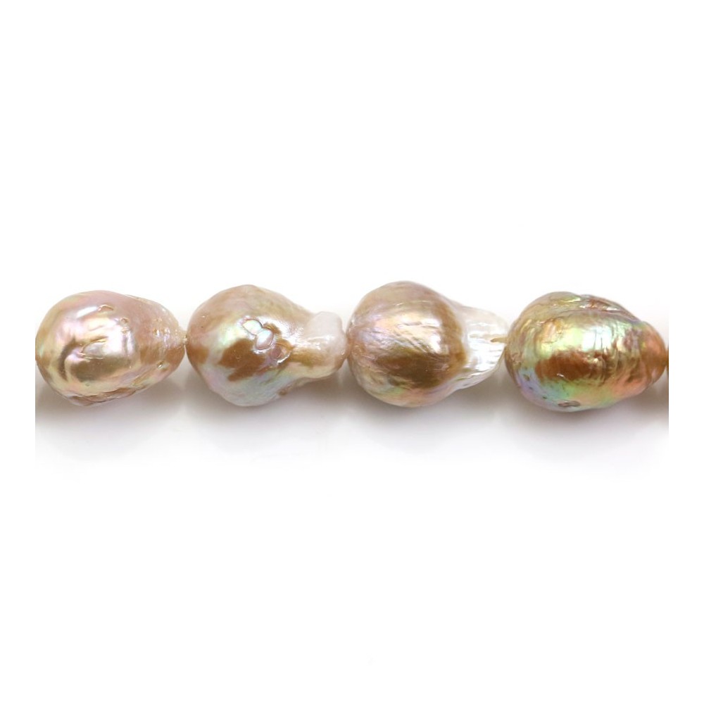 rope 40cm natural round pearls without treatment Sunstone pearls
