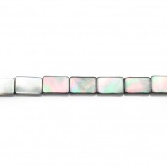 Grey mother of pearl rectangle shape 13x18mm x 4pcs