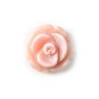 Nacre rose en forme de rose 8mm x 2pcs