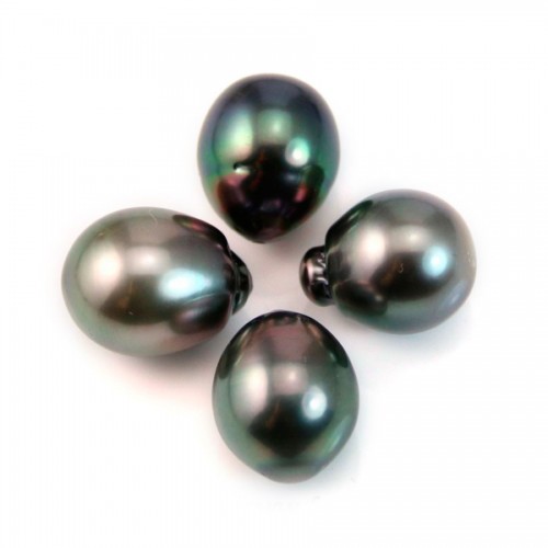 Perla cultivada de Tahití, gota, 11-12mm x 1ud