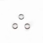 Sliver 925 Rhodium Welded Round Rings 4mm x 10 pcs