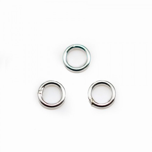 Geschlossene runde Ringe aus 925er Silber 4x0,8mm x 20St
