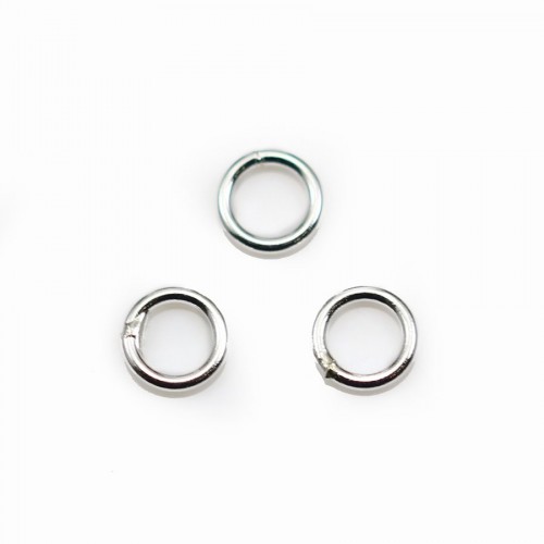 Silver 925 Rings, Round Welded 5mm X10 pieces