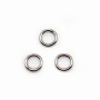 925 sliver rhodium round closed rings 5mm x 10pcs