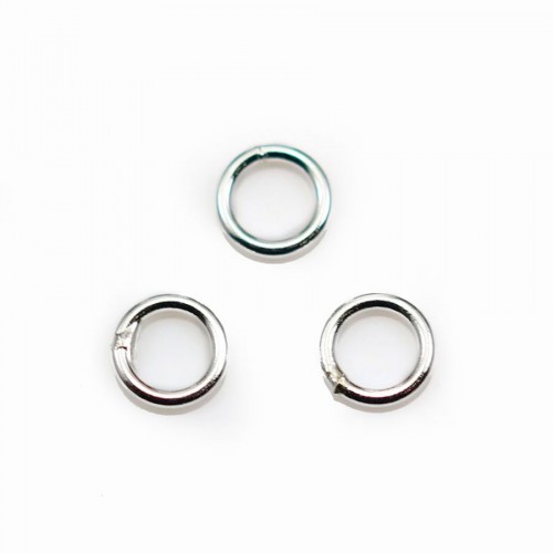 Geschlossene runde Ringe aus 925er Silber 6x0,8mm x 10St