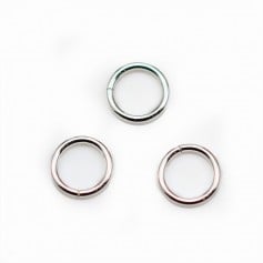 Round closed rings in silver 925 7x0.8mm x 10pcs
