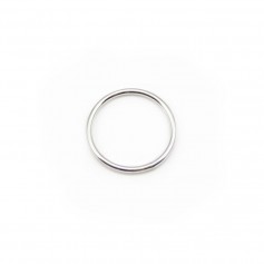 Round closed rings silver 925 10x1mm x 4pcs