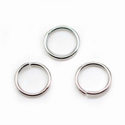 Offene Ringe aus 925er Silber 10x1mm x 4St