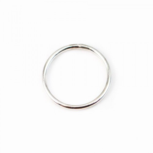925 Silver, Closed Round Rings 14x1mm, X 2pcs