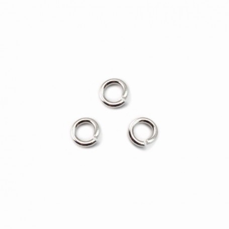 Silver 925 rhodium Open Round Rings 3mm x 20 pcs 