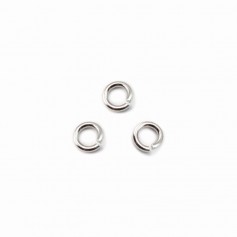 Offene Ringe 3x0,6 mm 925er Silber Rhodie x 20St