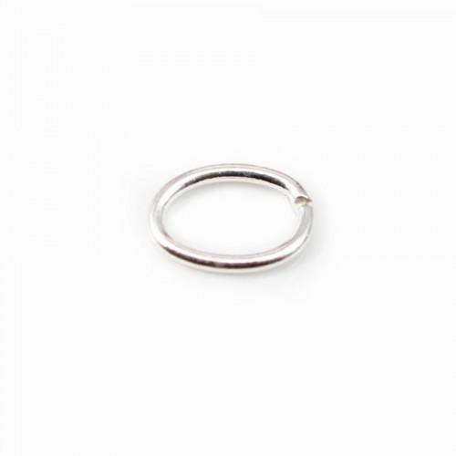925 Sterling Silver, Oval-shape Rings, 5*7mm x 4pcs