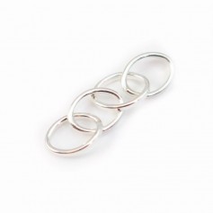 Vier ovale Ringe aus 925er Silber 8x6mm x 2pcs