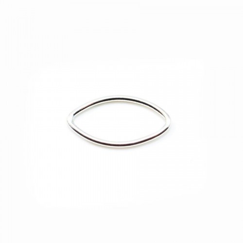 Silver 925 Oval Rings 7x13mm x 4pcs