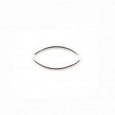 925 sterling silver oval-shape rings 7x13mm x 4pcs
