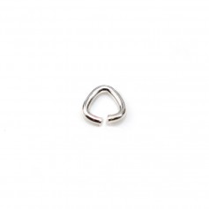 925 silver open triangular ring, size 4x0.8mm x 20pcs