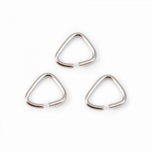 Anneaux ouverts triangulaires 5x5x0,6 mm, argent 925 rhodie, x20PCS
