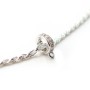 Slip bead with pendant bail +zircon, Sterling Silver 925 7mm x1pc