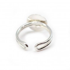 Ring verstellbare Halterung rund 12mm Silber 925 x 1Stk