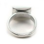 Sterling Silver 925 Simple Ring square Adjustable12 mm x 1pc