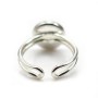 Ring in 925 silver, with a 10mm round support x 1pc