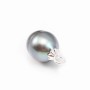 Bail for half- drilled pearls, Sterling Silver 925 4mm x 4 pcs