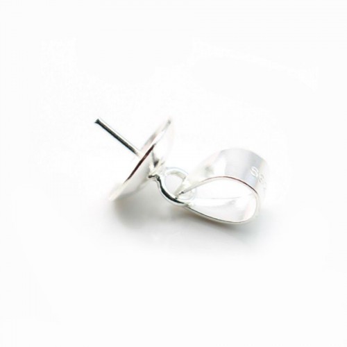 Colgante, para perlas semi-perforadas, plata 925, 14mmx 1pc